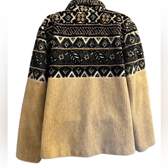 County Clothing Company Tan Black Button up w Pockets Women’s Jacket Sz M - Picture 4 of 5